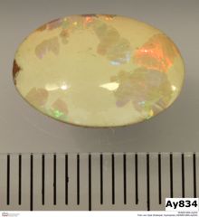 Foto von Opal (Edelopal, Hydrophan) (NHMW-MIN-Ay834)